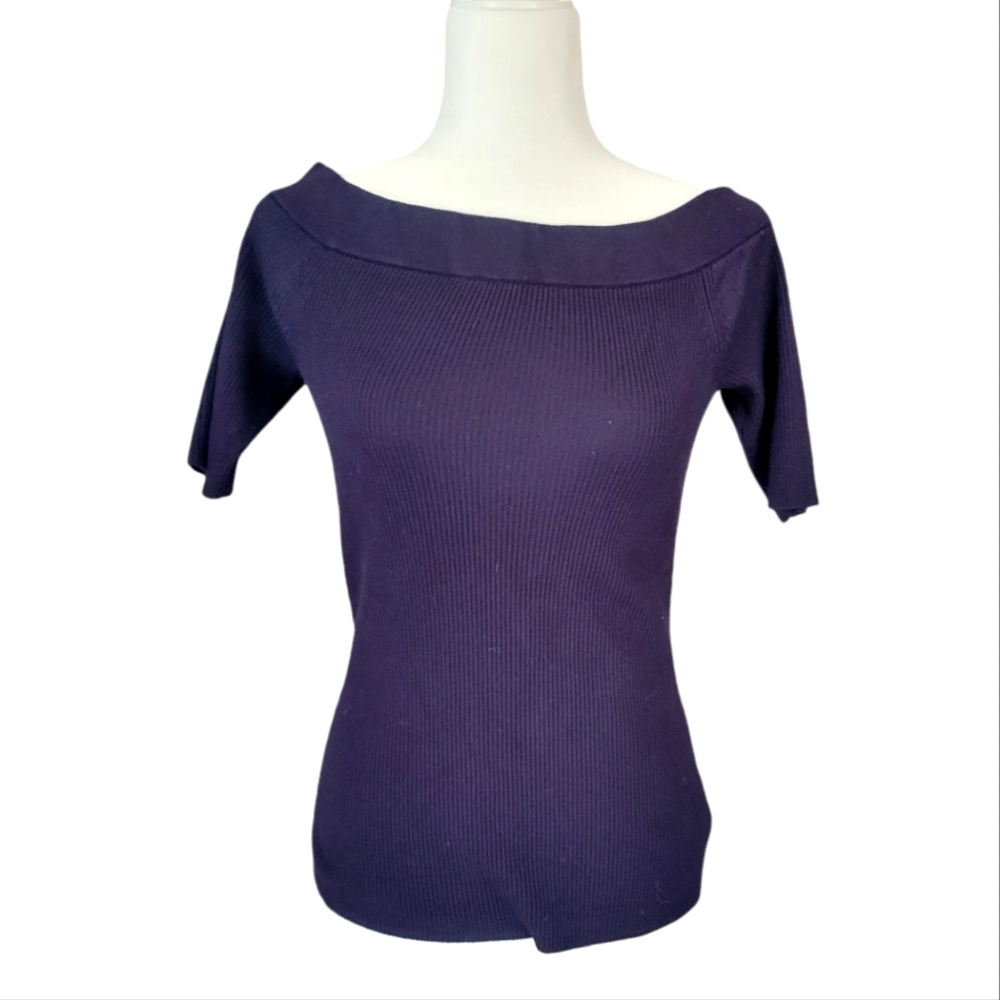 Anthropologie Purple Off-Shoulder Top
